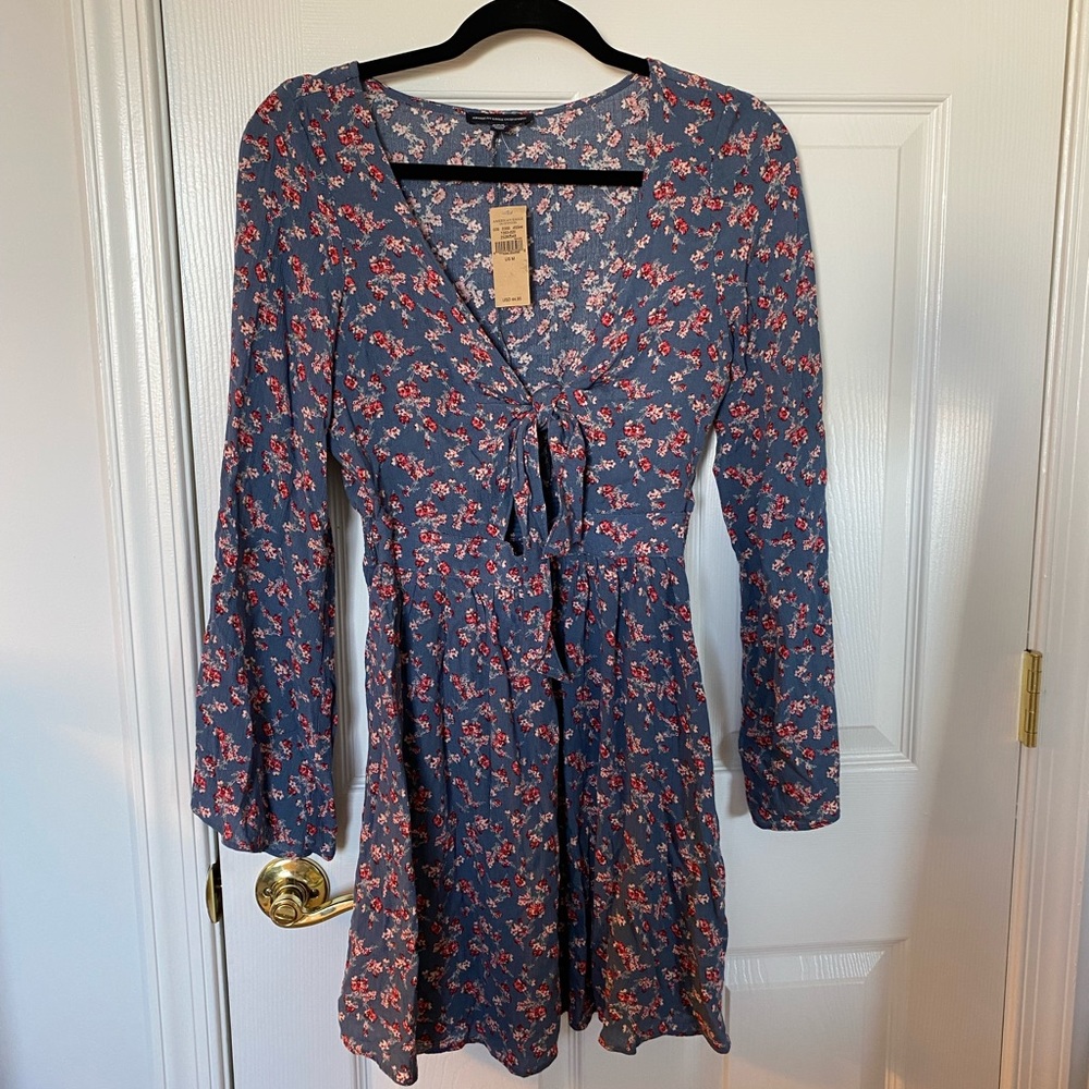 American Eagle Blue Floral Dress